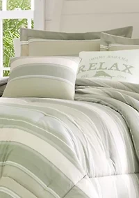 Serenity 5-Piece Striped Cotton Comforter Set