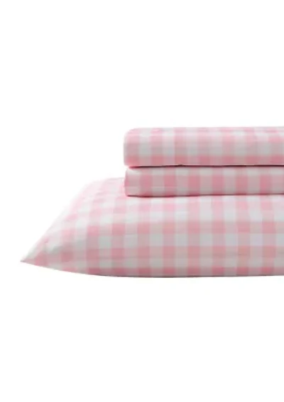 Poppy Plaid 3-Piece Sheet Set