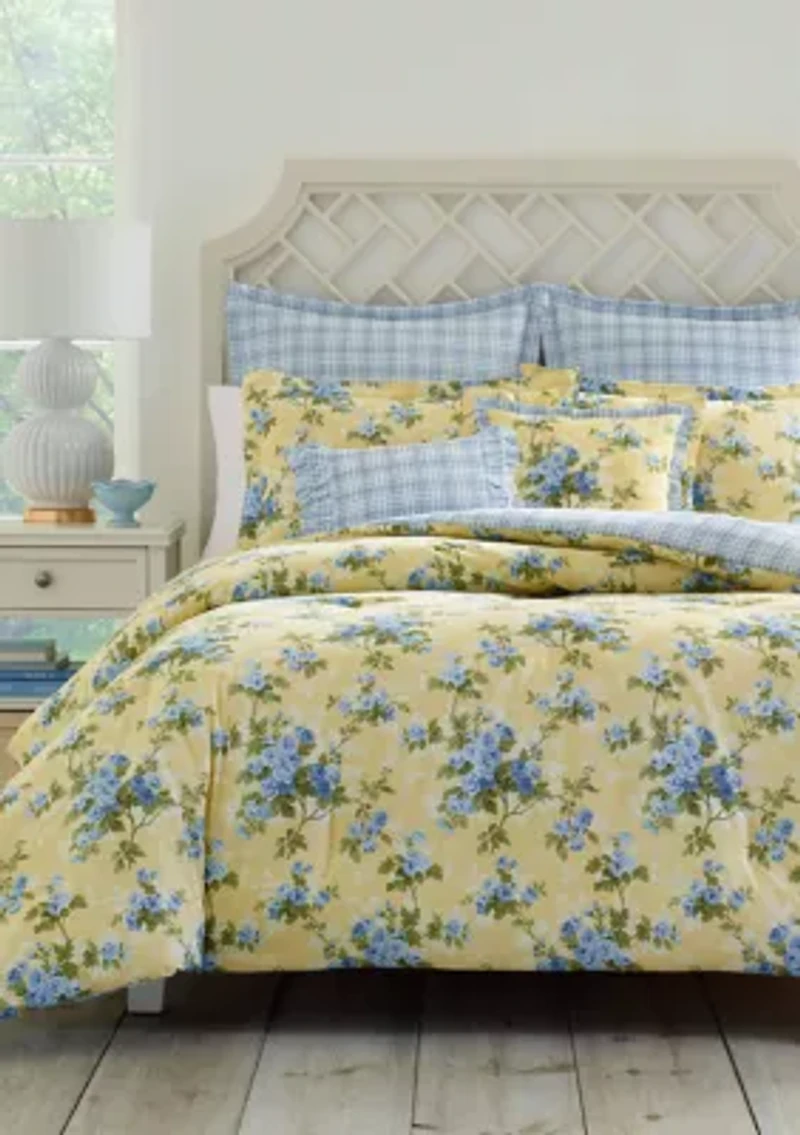 Cassidy 7-Piece Floral Cotton Comforter Set