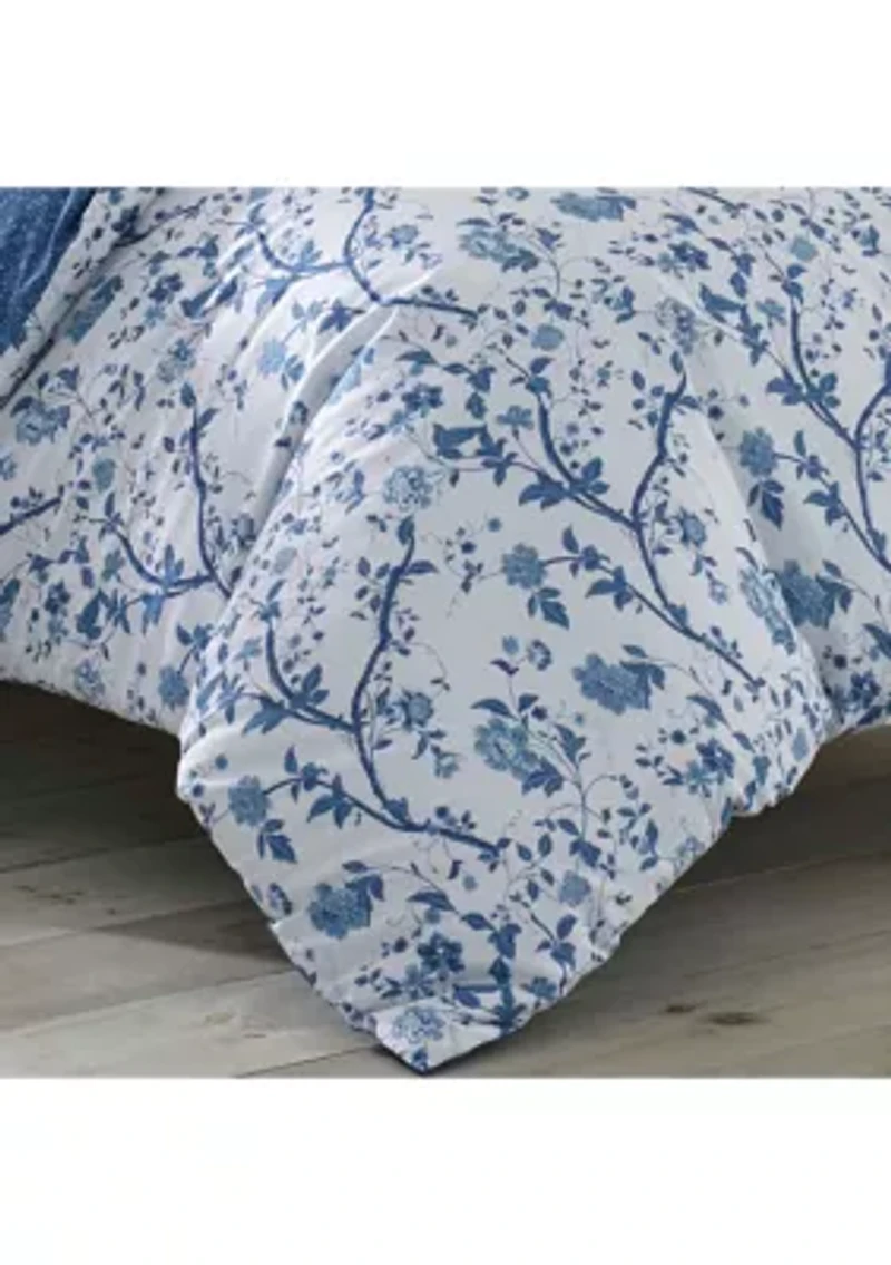 Elise 2-Piece Floral Cotton Duvet Cover Set