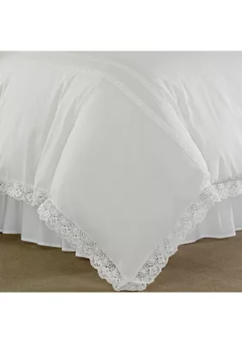 Annabella 3-Piece Solid Cotton Duvet Cover Set