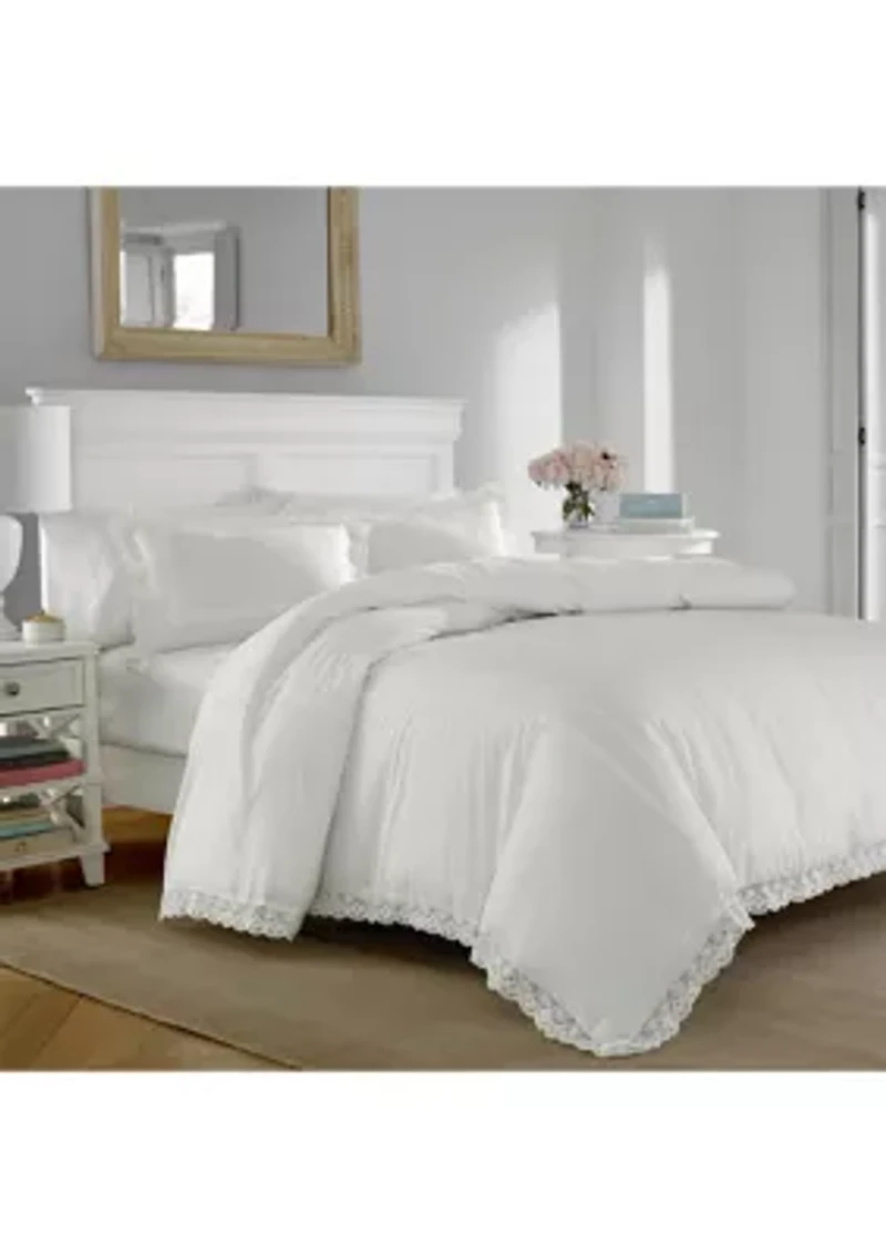 Annabella 3-Piece Solid Cotton Duvet Cover Set