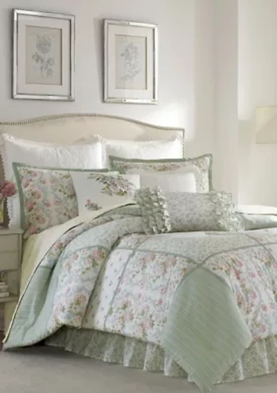Harper 4-Piece Floral Cotton Comforter Set