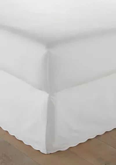 Solid Scallop Cotton Bedskirt