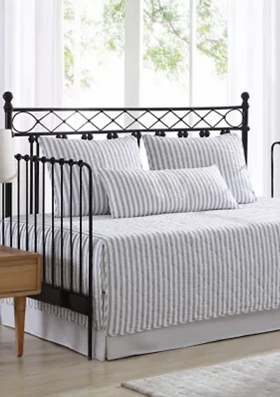 Willow Way Tic Stripe 4-Piece Cotton Daybed Set