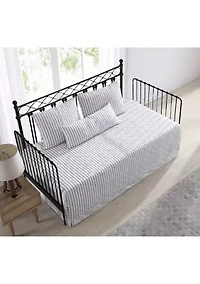 Willow Way Tic Stripe 4-Piece Cotton Daybed Set