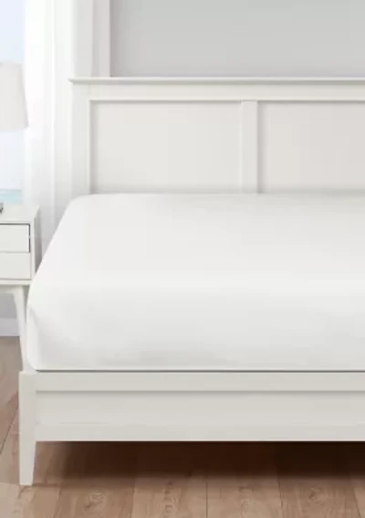 Nautica Fully Elastic Cotton Blend Fitted Sheet- Deep Pocket, White- Queen