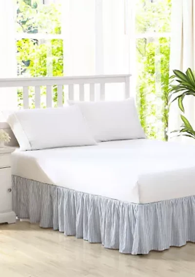 Classics Tic Stripe 1-Piece Cotton Bedskirt