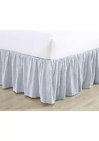 Classics Tic Stripe 1-Piece Cotton Bedskirt