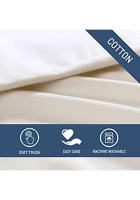 Solid Pleated 1-Piece Sateen Cotton Bedskirt