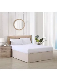 Solid Pleated 1-Piece Sateen Cotton Bedskirt