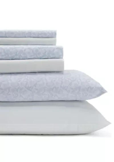 Belle 6-Piece Floral Cotton Sheet Set