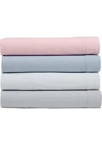LA Solid 4-Piece Cotton Sheet Set