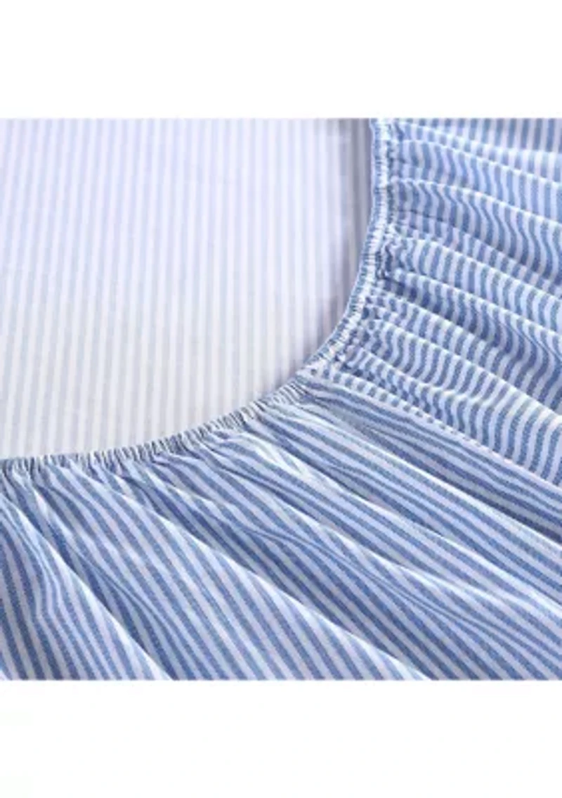 Oxford Stripe Cotton Fitted Sheet
