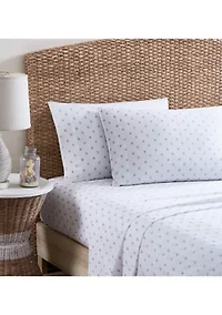 Starfish Treasure 4-Piece Percale Cotton Sheet Set