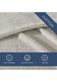 Island Retreat 100% Cotton Terry 2 Piece Hand Towel Set