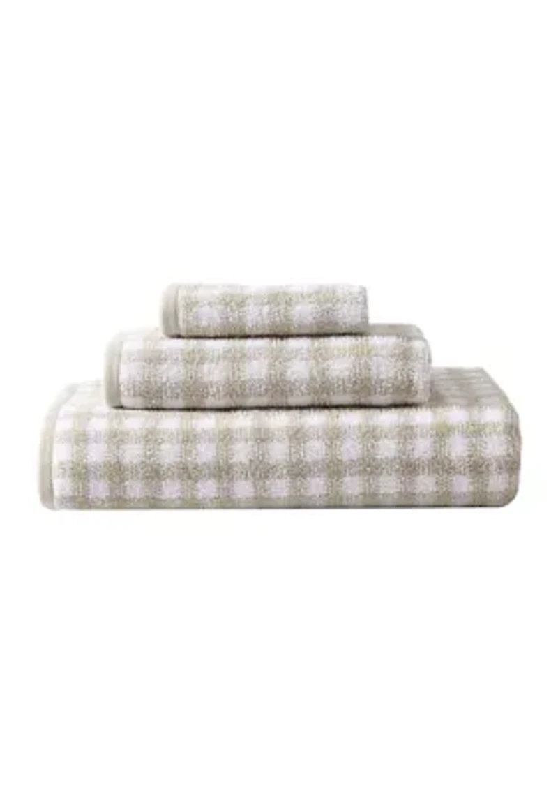 Ginny 100% Cotton Terry 3 Piece Towel Set Pc