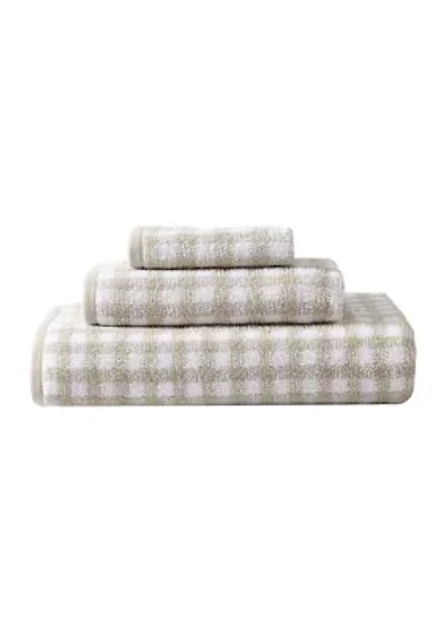 Ginny 100% Cotton Terry 3 Piece Towel Set Pc