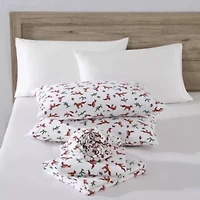 Fox Trail 100% Cotton Flannel 4 Piece Sheet Set