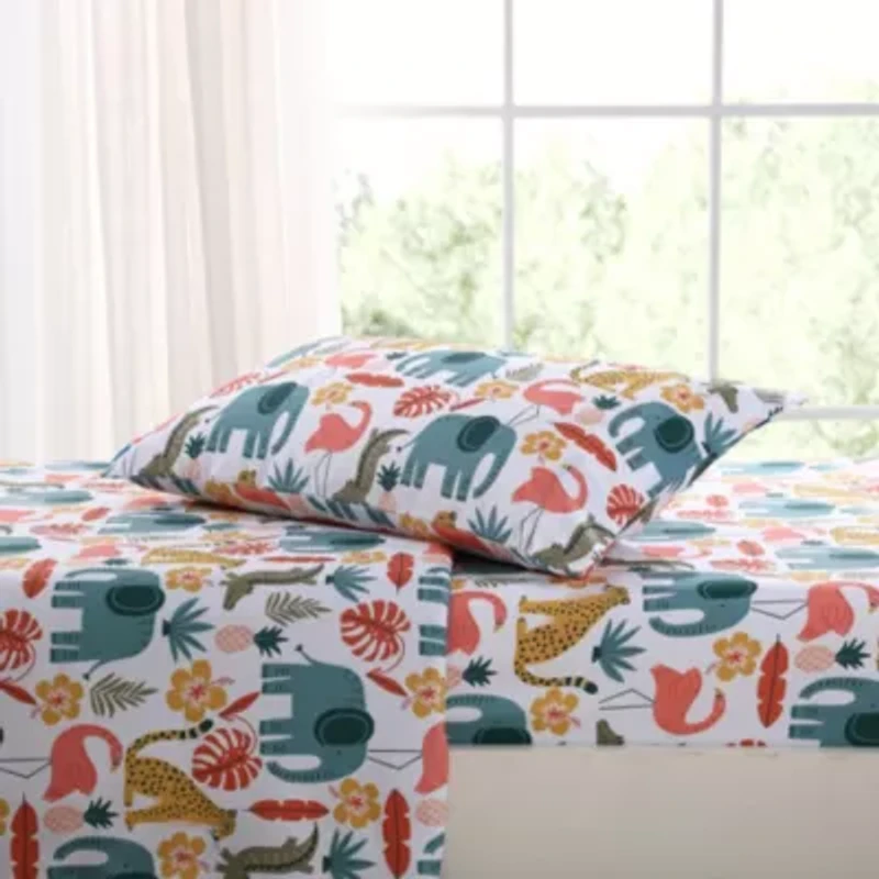Wild Animals Ultra Soft Microfiber 4 Piece Sheet Set