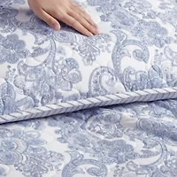 Field Of Paisley 100% Cotton 3 Piece Reversible Quilt Set