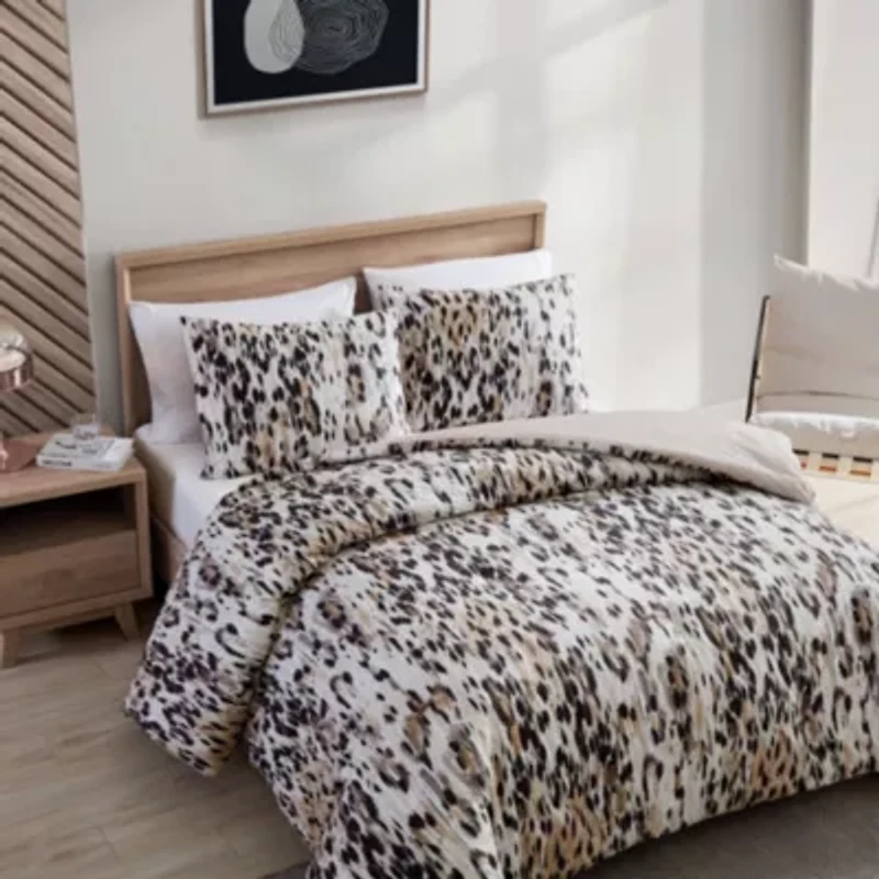 Abstract Leopard 100% Cotton- 3 Piece- Comforter Bedding Set