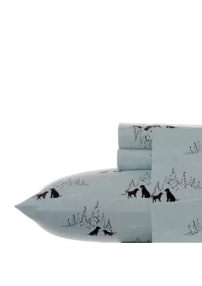 Dog Friends Flannel Sheet Set