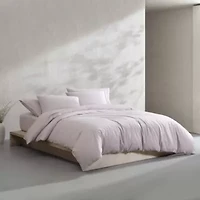 Washed Percale Brown Queen Duvet Cover Set-3 Piece