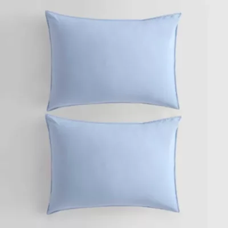 Washed Percale Brown Queen Duvet Cover Set-3 Piece