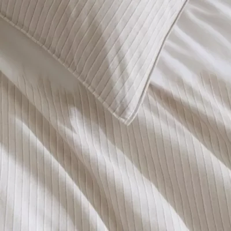 Ikat Pinstripe - Pink Queen Duvet Cover Set-3 Piece