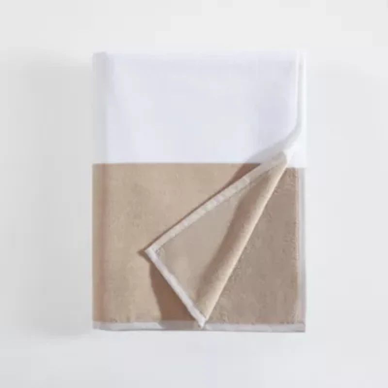 Poolside Beige Beach Towel Yarn-Dye Stripe-2 Piece
