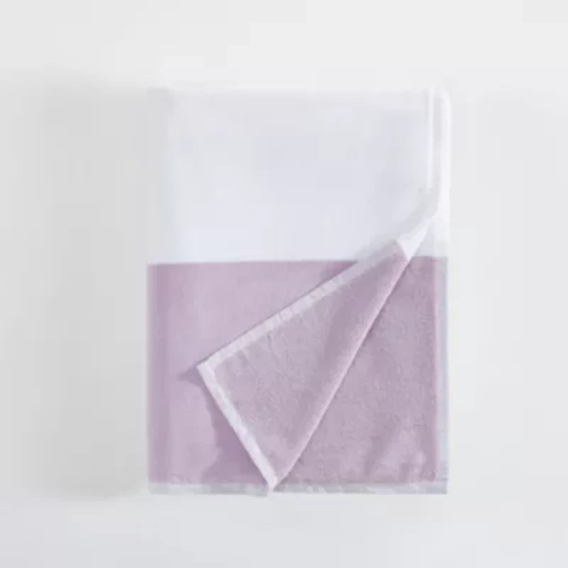 Poolside - Purple Beach Towel Yarn-Dye Stripe-2 Piece