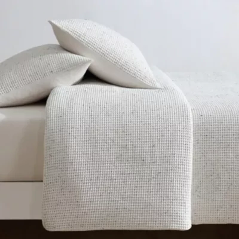 Speckled Waffle Natural Queen Duvet Cover Set-3 Piece