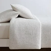 Speckled Waffle Natural Queen Duvet Cover Set-3 Piece