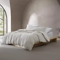 Speckled Waffle Natural Queen Duvet Cover Set-3 Piece