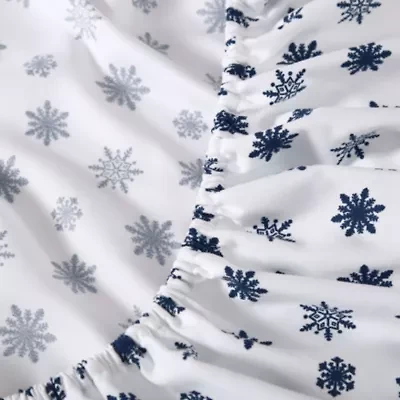 Snowflake Toss Microfiber Sheet Set
