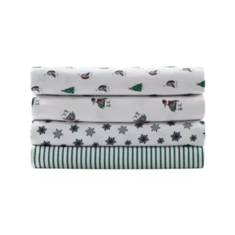 Snowflake Toss Microfiber Sheet Set