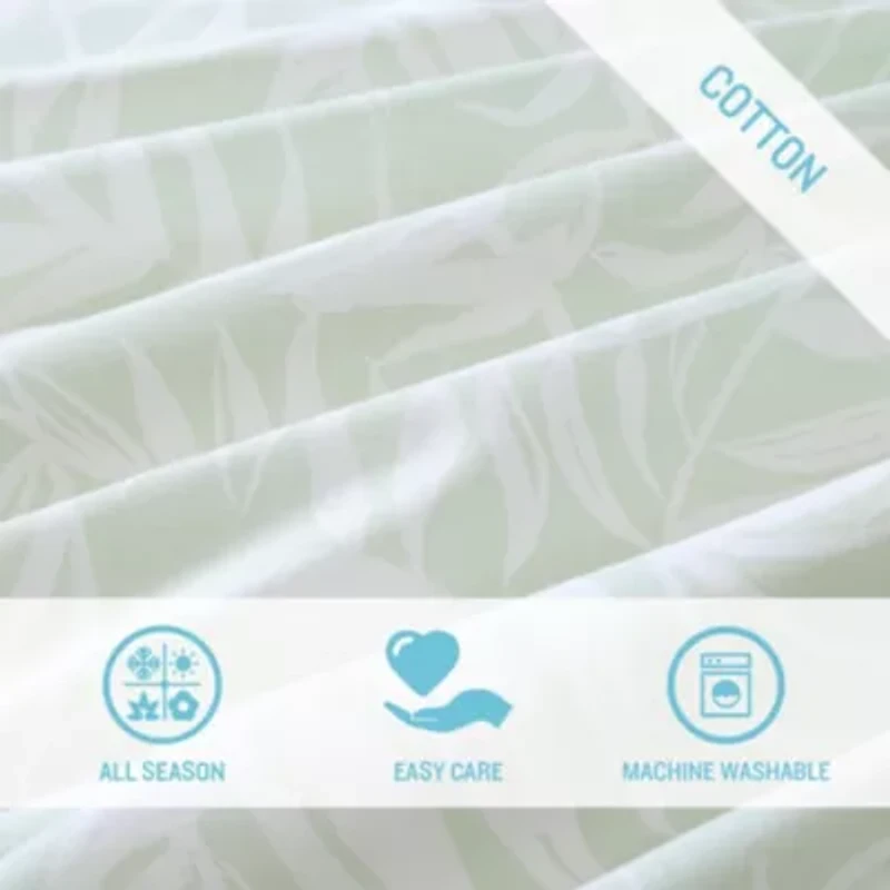 Art Of Palms 100% Cotton Comforter-Sham Set