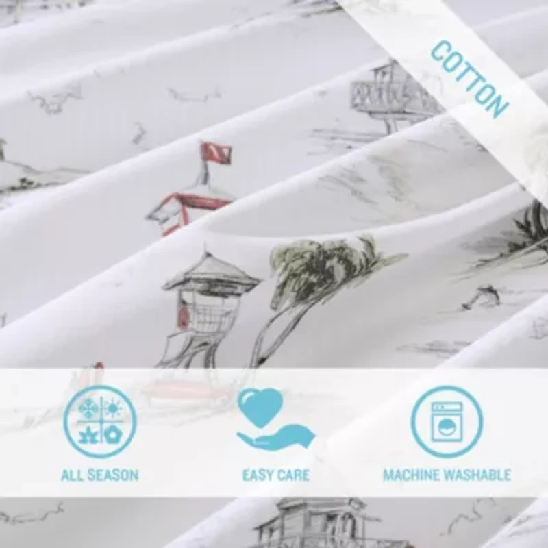 Beach Club 100% Cotton Comforter-Sham Set