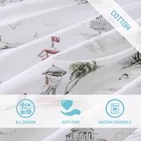 Beach Club 100% Cotton Comforter-Sham Set