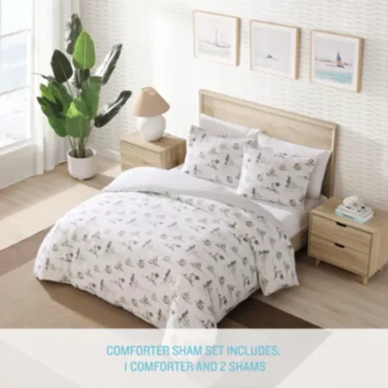 Beach Club 100% Cotton Comforter-Sham Set
