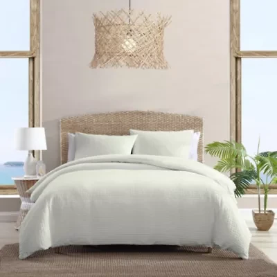 TB Basketweave Solid 100% Cotton Comforter-Sham Set