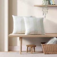 Awning Stripe 100% Cotton Decorative Pillow