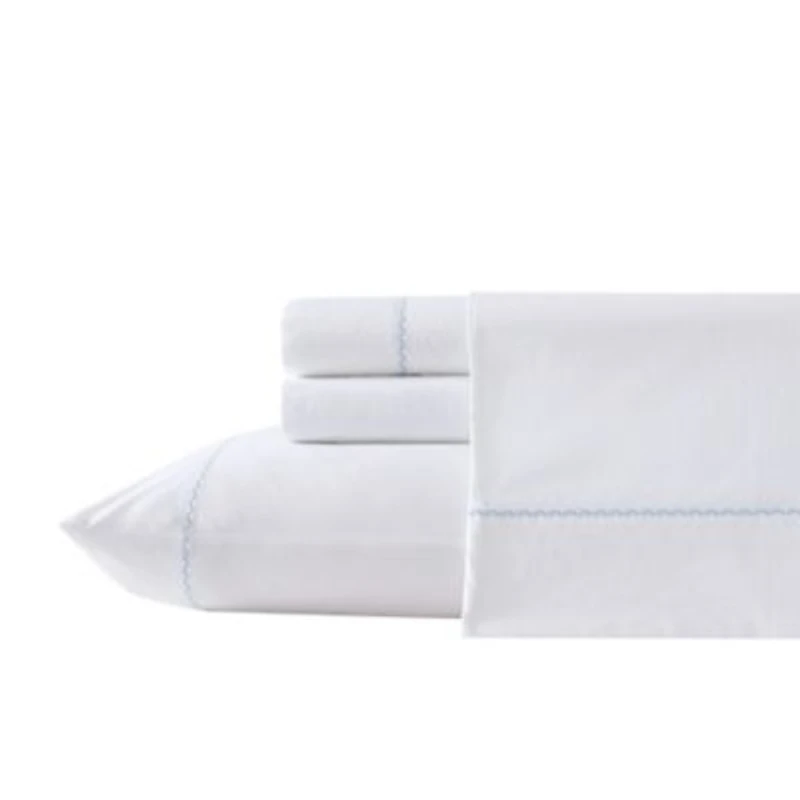 Scallop Embroidered 100% Cotton Sheet Set