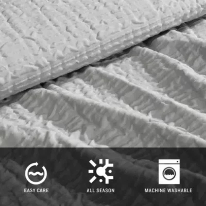 Serenity Wavy Lines Microfiber Comforter Set