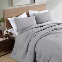 Serenity Wavy Lines Microfiber Comforter Set