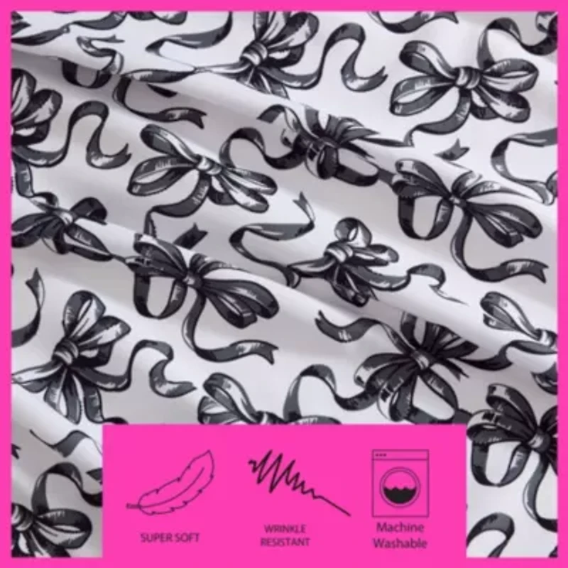 Ballet Bows Microfiber Sheet Set
