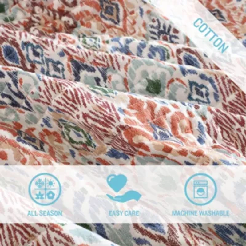 Ikat Tropics Cotton Quilt-Sham Set