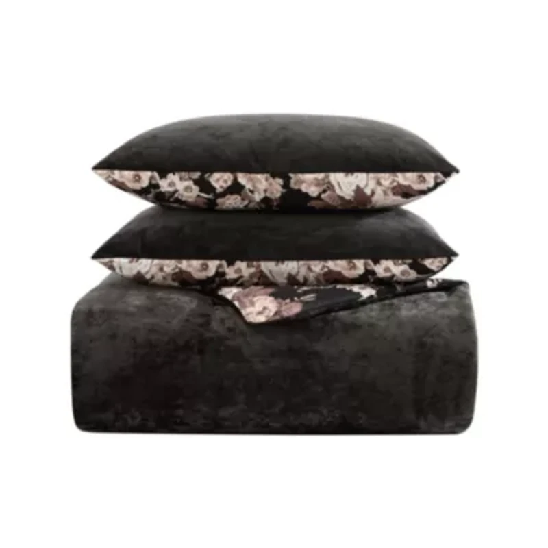 Velvet Solid Microfiber Comforter-Sham Set