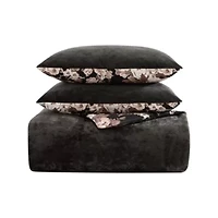 Velvet Solid Microfiber Comforter-Sham Set